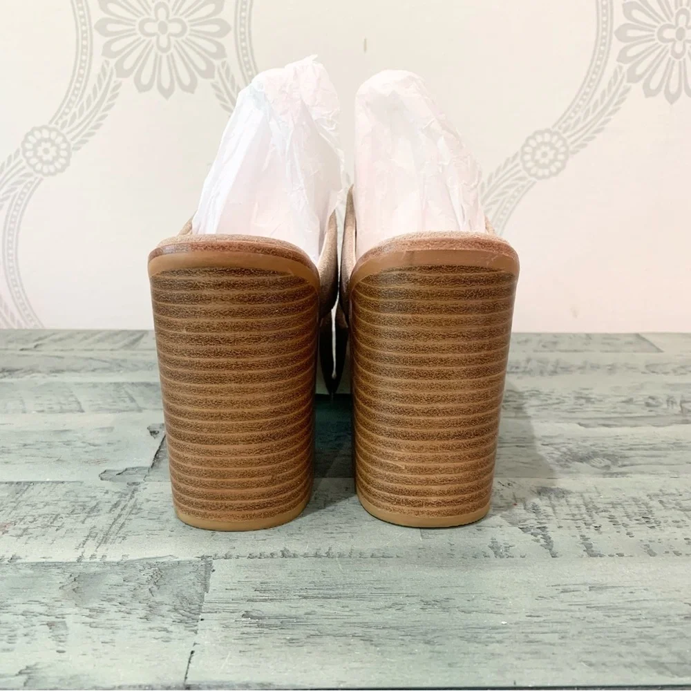 New Sol Sana Dice Mule Sandals Taupe 8.5 New